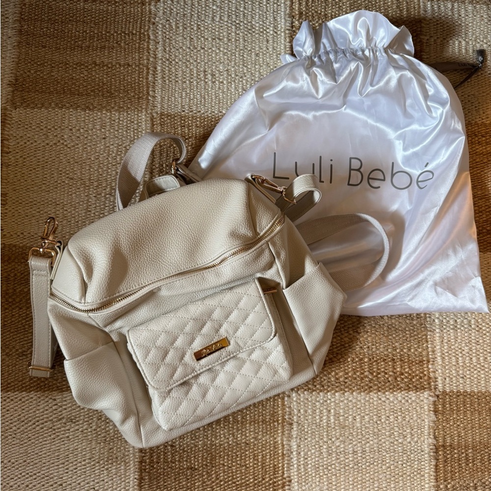 Cream Quilted Baby Bag